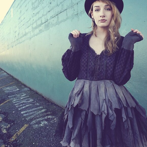 Wearydrearies Distressed Burning Man Fairy Dress with Corsetted Bodice - Picture 5 of 7